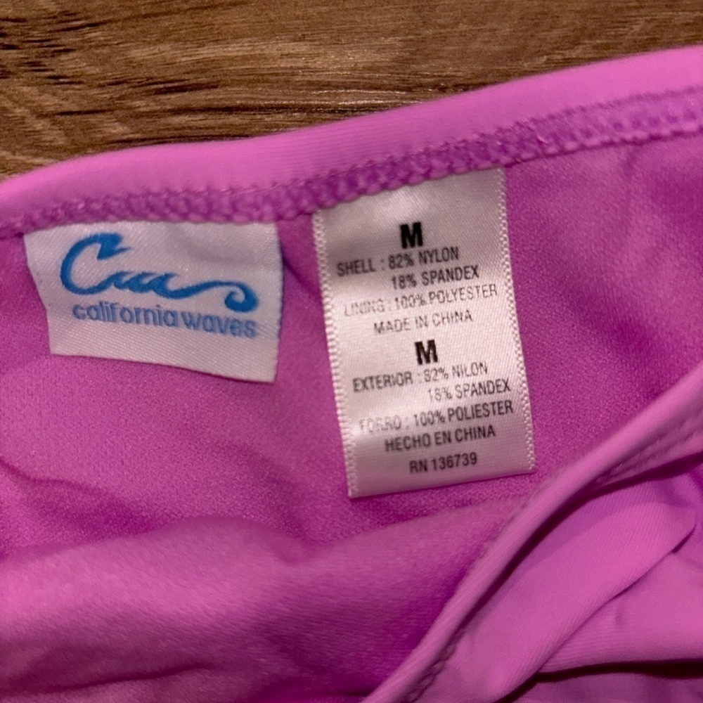 Women Plain Strappy Bikini Bottom | Orchid​ | M | NWT - Picture 4 of 5